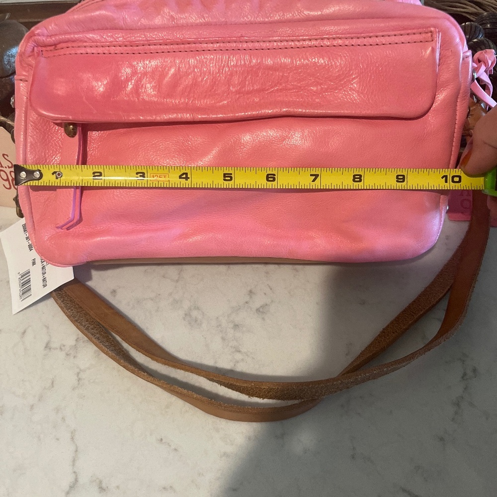 AS98 pink leather satchel/crossbody